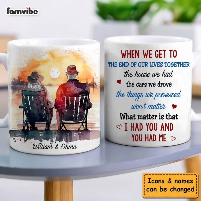 Personalized Couple Gift We Get To The End Of Our Lives Together Mug 31246 1