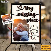 Personalized Gift For Couple My Missing Piece 2 Layered Separate Wooden Plaque 31620 thumb 1