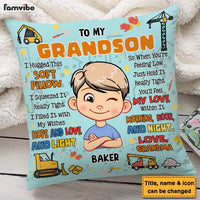 Personalized Gift For Grandson Hug This Construction Pillow 30663 thumb 1