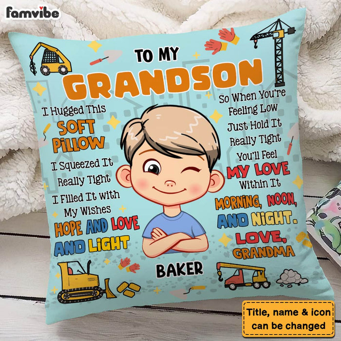 Personalized Gift For Grandson Hug This Construction Pillow 30663 1