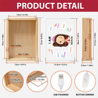 Personalized Inspiring Gift For Granddaughter I Am Kind Picture Frame Light Box 31515 thumb 1