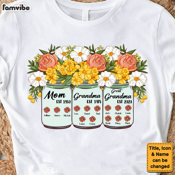 Personalized Gift For Grandma's Flowers Shirt - Hoodie - Sweatshirt 31759 1