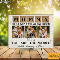 Personalized Gift For Mom You Are The Wolrd 2 Layered Separate Wooden Plaque 31959 thumb 1