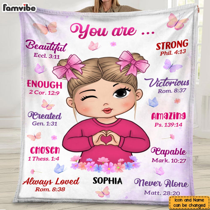 Personalized Inspiring Gift For Granddaughter You Are Beautiful Blanket 31294 1