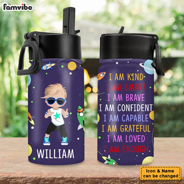 Personalized Gift For Kid I Am Kind Kids Water Bottle 32073 1