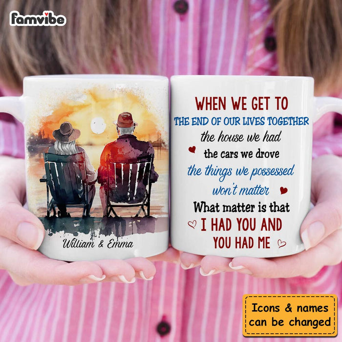 Personalized Couple Gift We Get To The End Of Our Lives Together Mug 31246 1