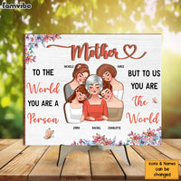 Personalized Gift For Mom You Are The World 2 Layered Separate Wooden Plaque 32105 thumb 1