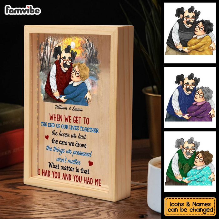 Personalized Couple Gift We Get To The End Of Our Lives Together Picture Frame Light Box 31126 1