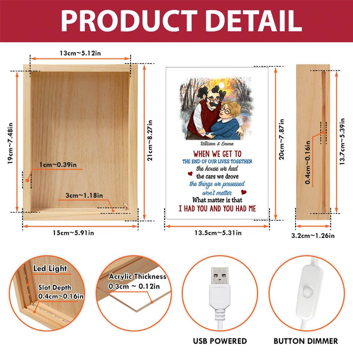 Personalized Couple Gift We Get To The End Of Our Lives Together Picture Frame Light Box 31126 1