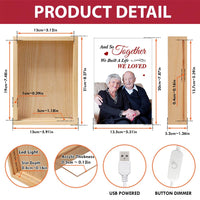 Personalized Couples Gift Upload Photo We Built A Life We Loved Picture Frame Light Box 31305 thumb 1