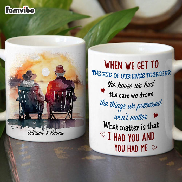 Personalized Couple Gift We Get To The End Of Our Lives Together Mug 31246 1