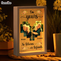 Personalized Couple I'm Yours No Returns Or Refunds Picture Frame Light Box 31310 thumb 1