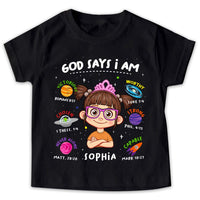 Personalized Gift For Grandson God Says I Am Space Theme Kid T Shirt - Kid Hoodie - Kid Sweatshirt 30947 thumb 1