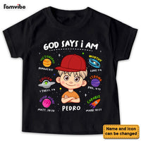 Personalized Gift For Grandson God Says I Am Space Theme Kid T Shirt - Kid Hoodie - Kid Sweatshirt 30947 thumb 1