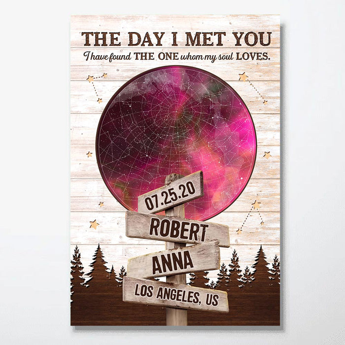 Personalized Decoration Couple Sign Custom Star Map The Day I Met You Poster 36686 1
