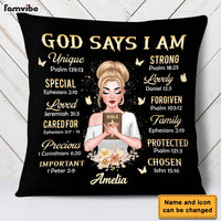Personalized Gift For Daughter God Says I Am Bible Verses Pillow 22753 thumb 1