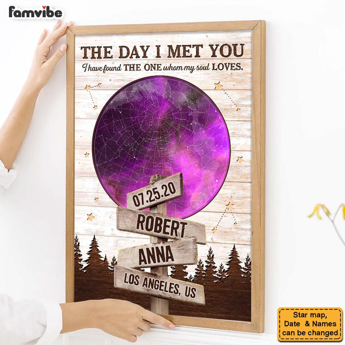 Personalized Decoration Couple Sign Custom Star Map The Day I Met You Poster 36686 1