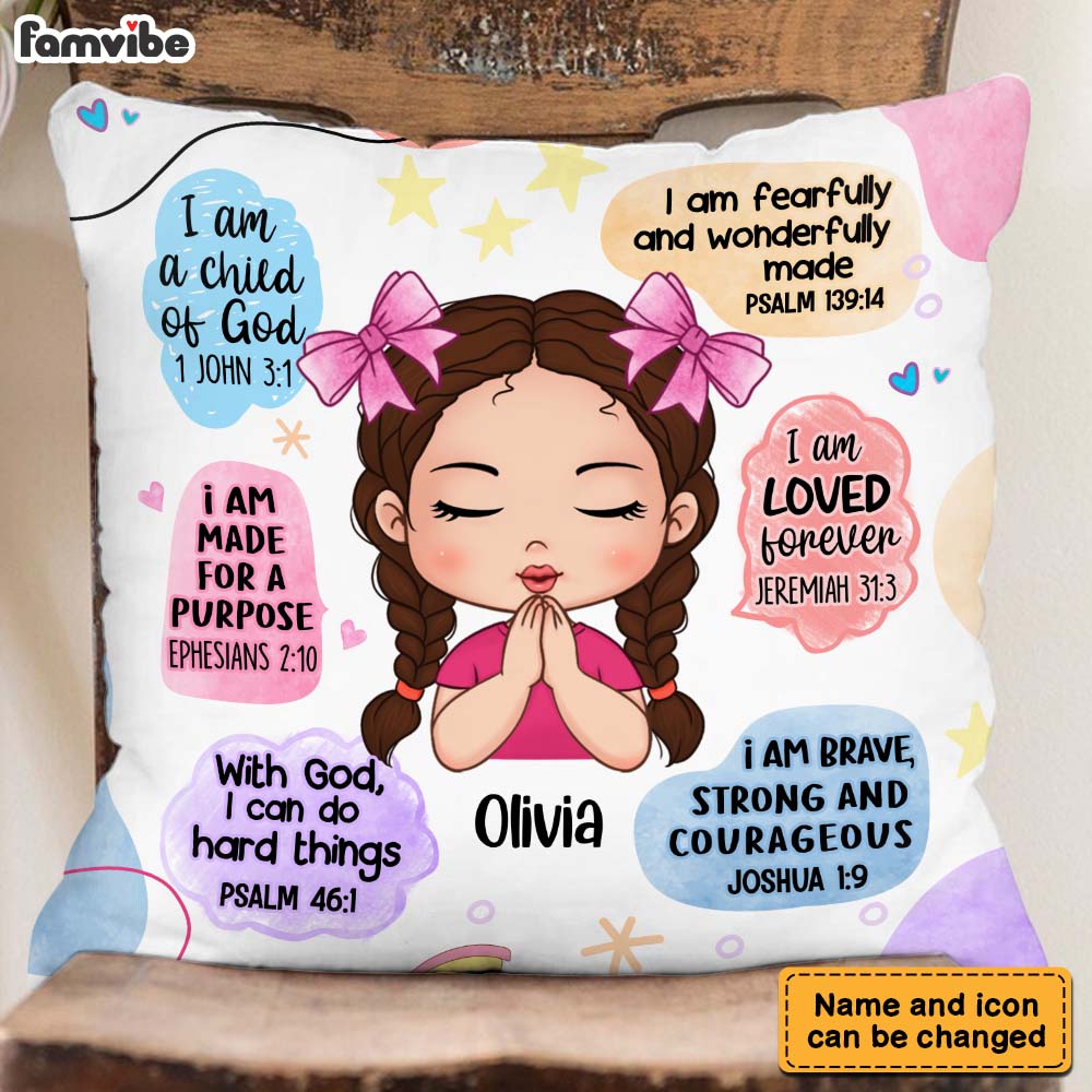 Personalized Gift For Granddaughter Christian Affirmations Pillow 32343
