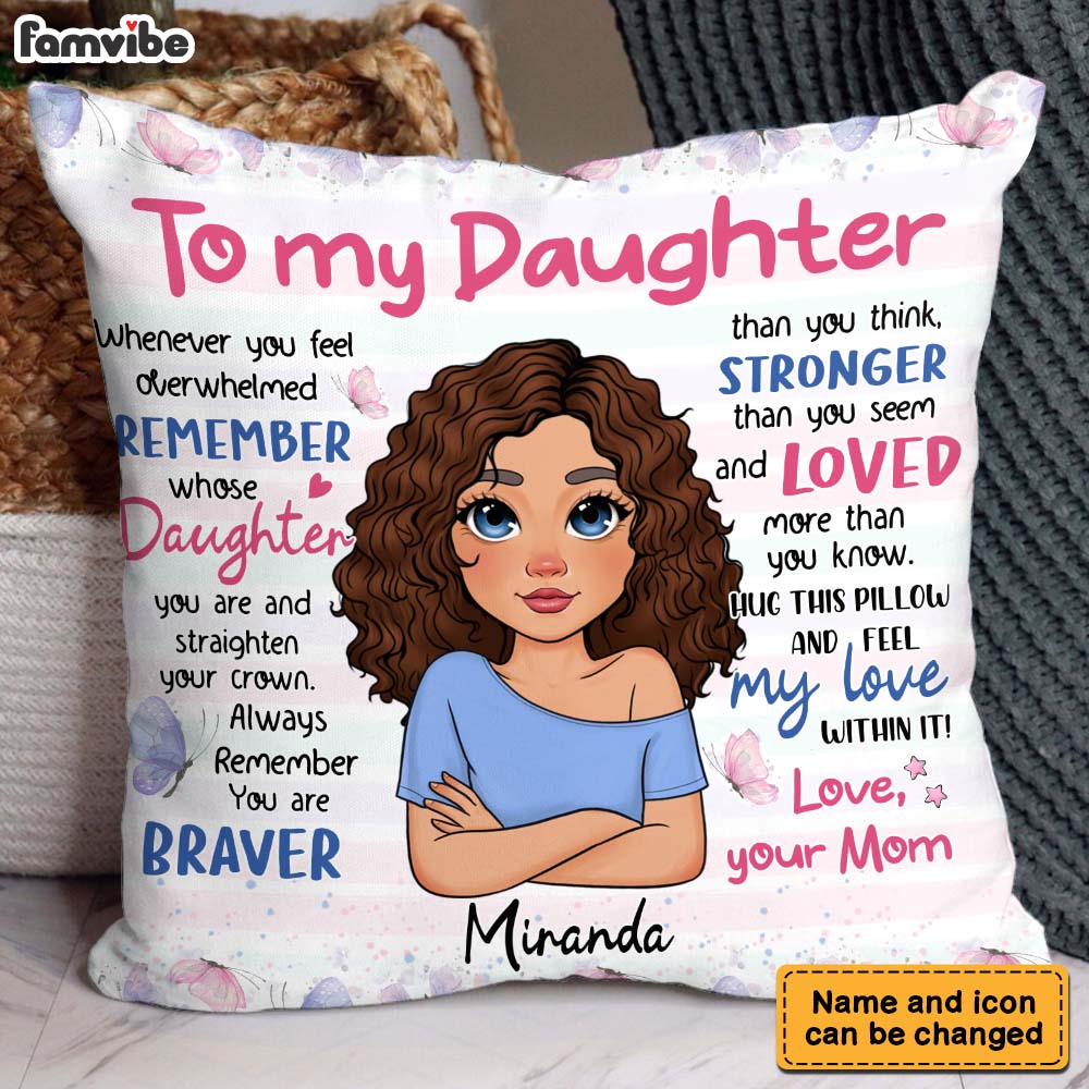 Personalized Gift For Daughter Loved More Than You Know Pillow 32012