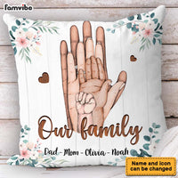 Personalized Meaningful Gift Family Hands Pillow 36429 thumb 1