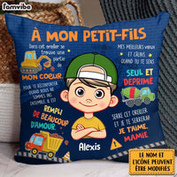 Personalized Gift For Grandson French Construction Pillow 30687 thumb 1