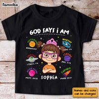 Personalized Gift For Grandson God Says I Am Space Theme Kid T Shirt - Kid Hoodie - Kid Sweatshirt 30947 thumb 1