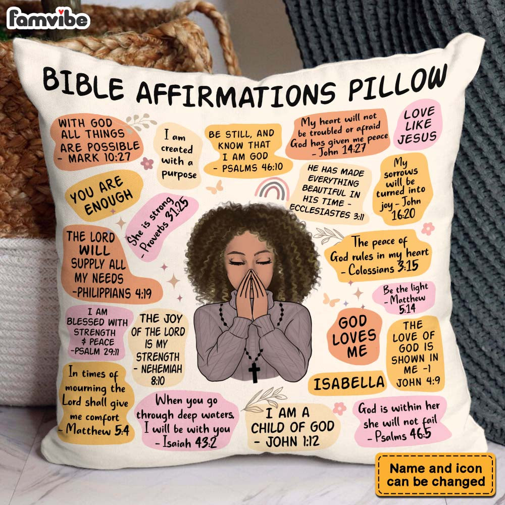 Personalized Daily Bible Affirmations Pillow DB91 85O28