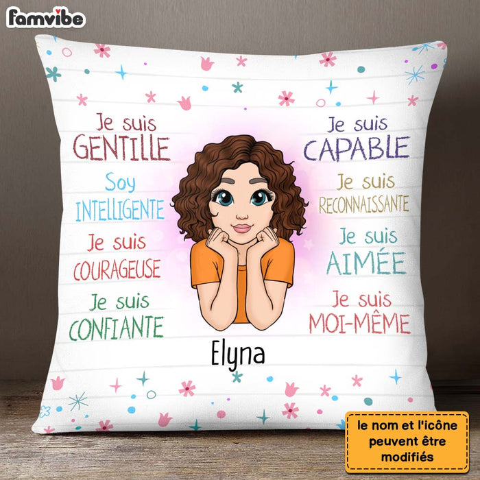 Personalized Gift For Granddaughter French Je Suis Gentille Pillow 27737 1