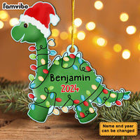 Personalized Grandson Son Dinosaur Christmas Ornament OB41 85O28 thumb 1