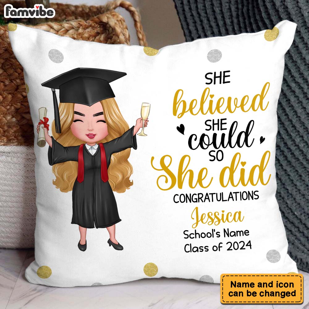Personalized Graduation Girl Pillow AP133 23O28
