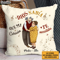 Personalized Couple Gift Spanish Dios Sabía Que Mi Corazón Te Necesitaba Pillow 31010 thumb 1