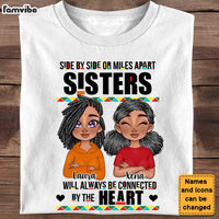 Personalized Side By Side Sisters Connected By The Heart Shirt - Hoodie - Sweatshirt 25583 thumb 1