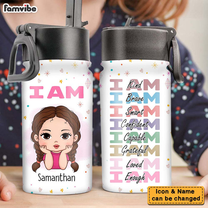 thumbnail image 2 of Personalized Water Bottle With Straw, Sports Water Bottle Engraved, Premium Cust 2 of 13