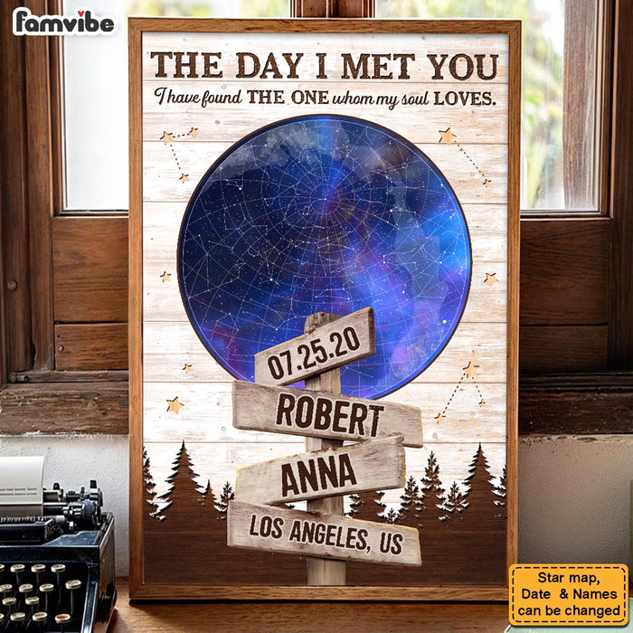 Personalized Decoration Couple Sign Custom Star Map The Day I Met You Poster 36686 1