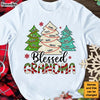 Personalized Gift Blessed Grandma Christmas Tree Shirt - Hoodie - Sweatshirt 30194 1