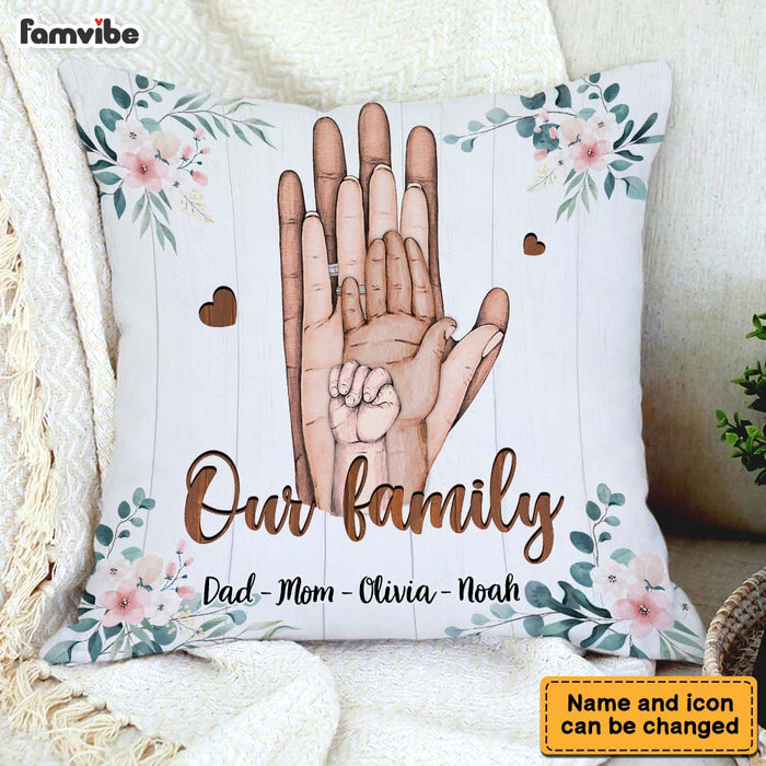 Personalized Meaningful Gift Family Hands Pillow 36429 1