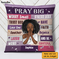 Personalized Gift For Daughter Pray Big Worry Small Pillow 30808 thumb 1