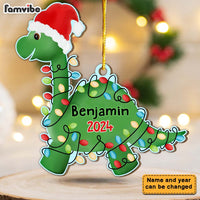 Personalized Grandson Son Dinosaur Christmas Ornament OB41 85O28 thumb 1
