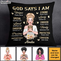 Personalized Gift For Daughter God Says I Am Bible Verses Pillow 22753 thumb 1