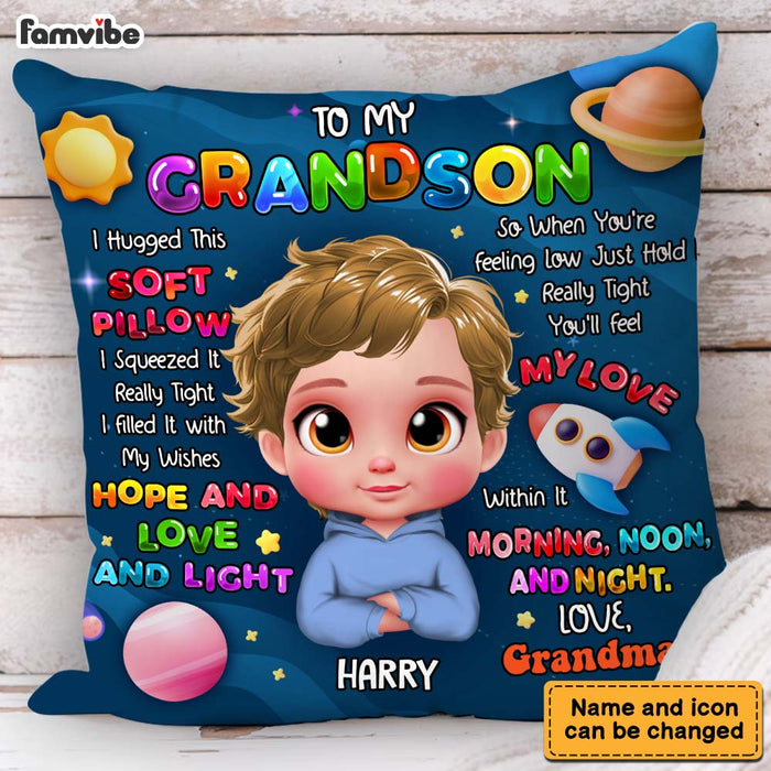Personalized Gift For Grandson Hug This Pillow 32757 1