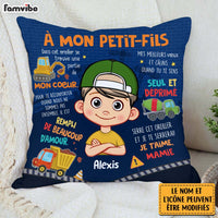 Personalized Gift For Grandson French Construction Pillow 30687 thumb 1