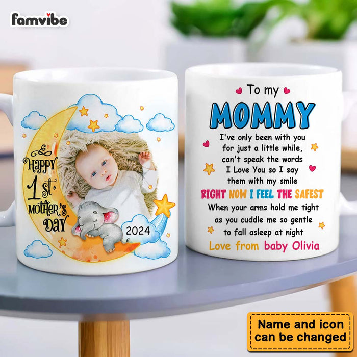 Personalized First Mother's Day Elephant Photo Mug 23236 1
