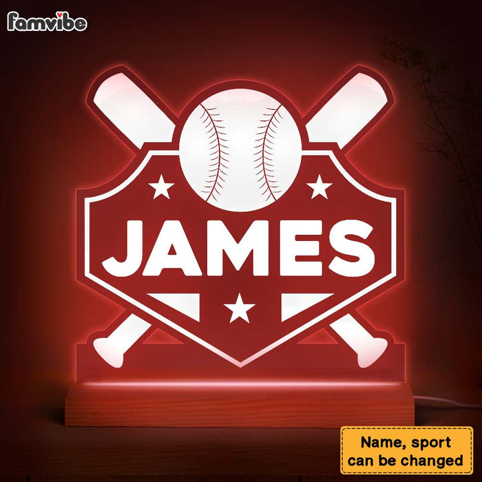 Personalized Gift For Grandkid Grandson Granddaughter Sports Plaque LED Lamp Night Light 26769 1