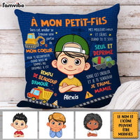 Personalized Gift For Grandson French Construction Pillow 30687 thumb 1