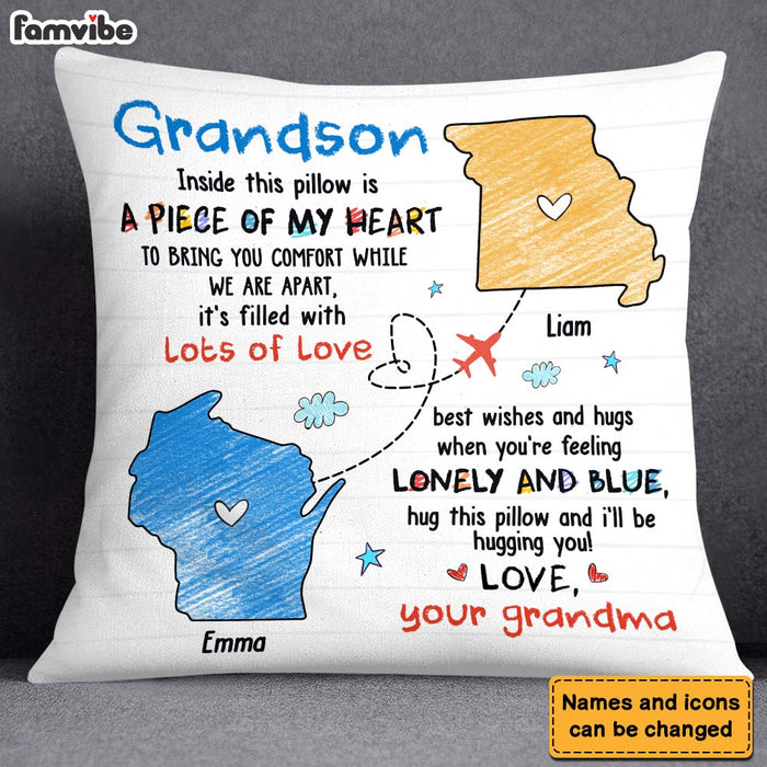 Personalized Gift For Long Distance Grandson Inside This Pillow 27222 1