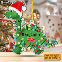 Personalized Grandson Son Dinosaur Christmas Ornament OB41 85O28 thumb 1