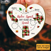 Personalized Family Miles Apart But Close At Heart Ornament 30343 thumb 1