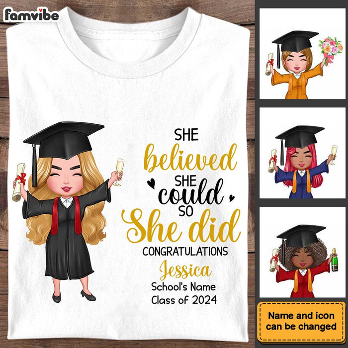 Personalized Graduation Girl 2024 T Shirt AP181 23O28 1