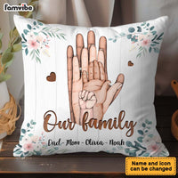 Personalized Meaningful Gift Family Hands Pillow 36429 thumb 1