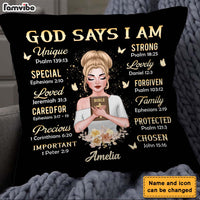 Personalized Gift For Daughter God Says I Am Bible Verses Pillow 22753 thumb 1